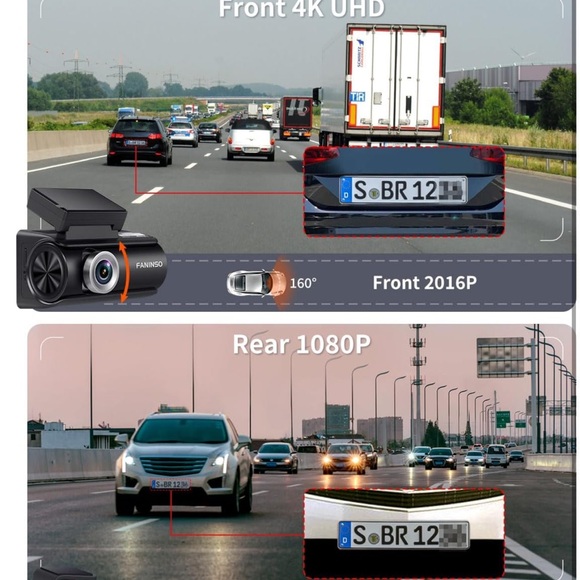 4k Dash Cam Front and Rear - 60 FPS Dash Camera - Picture 2 of 9